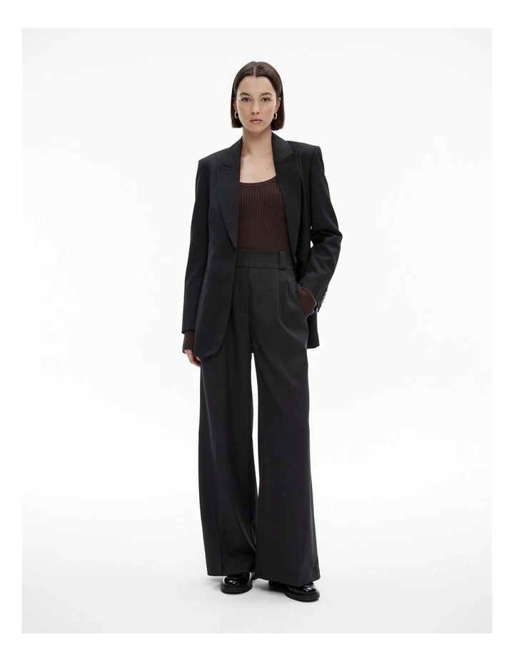Full Length Wide Leg Trouser in Black