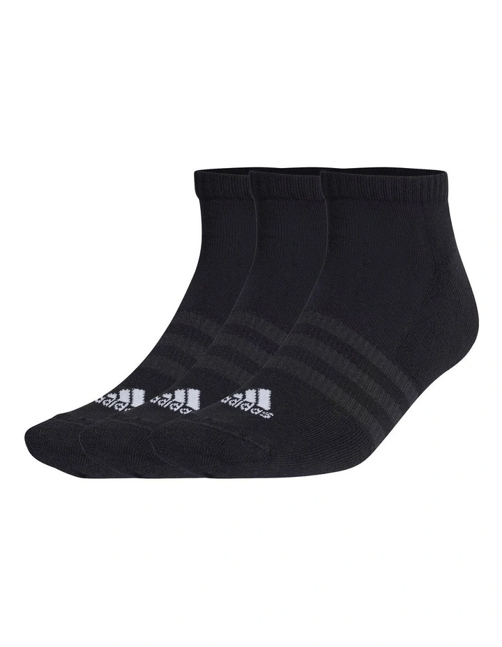 Cushioned Low Cut Socks 3 Pack in Black