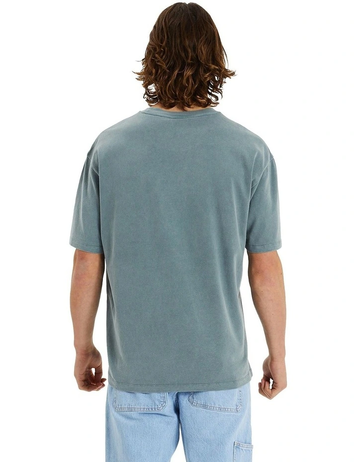 Bay Box Fit Tee in Pigment Stormy Sea