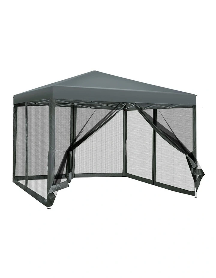 Gazebo Pop Up Marquee 3x3 in Grey