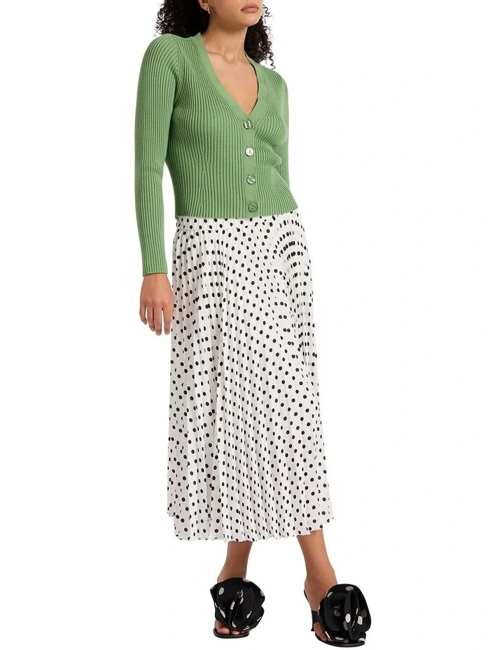 Everytime Rib Knit Cardigan in Olive