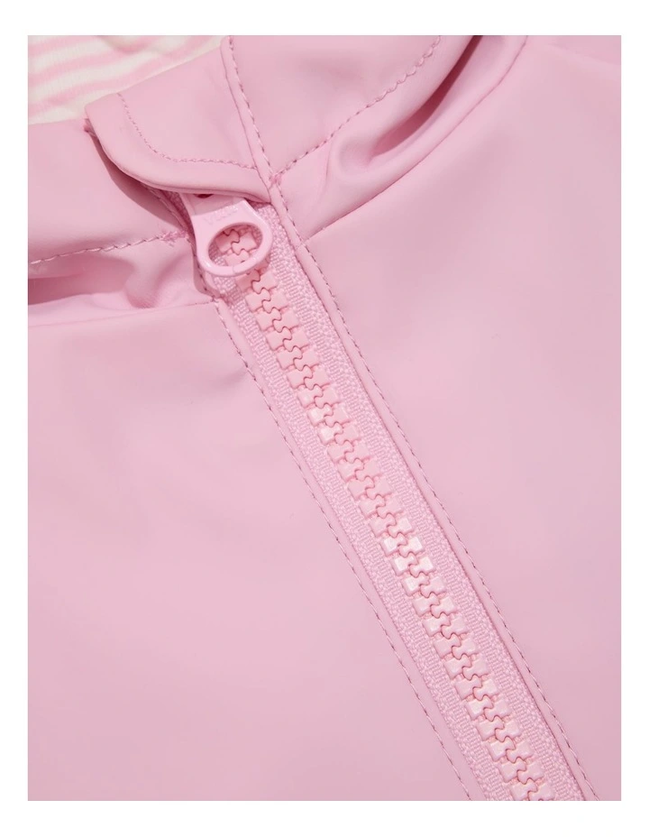 Hooded Rain Jacket in Rose