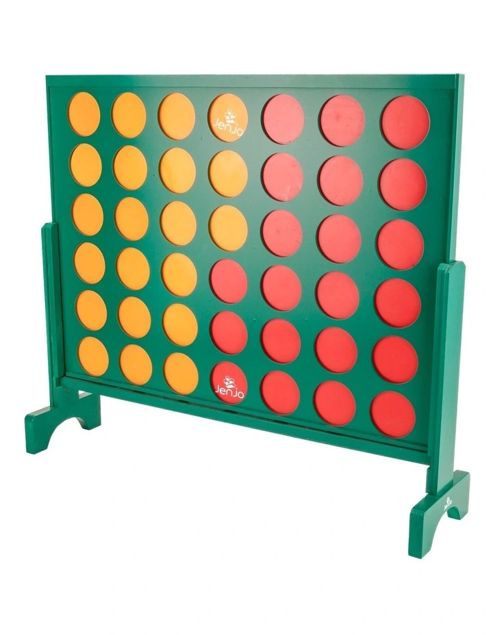 Wooden Indoor Outdoor Giant Connect Four In A Row Game Set 120x109cm Green