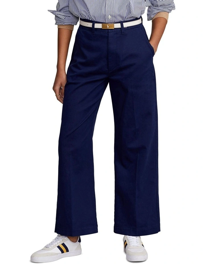 Chino Wide-Leg Pant in Navy