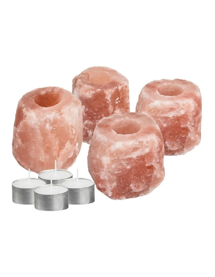 Himalayan Salt Lamp x4 in Pink Orange