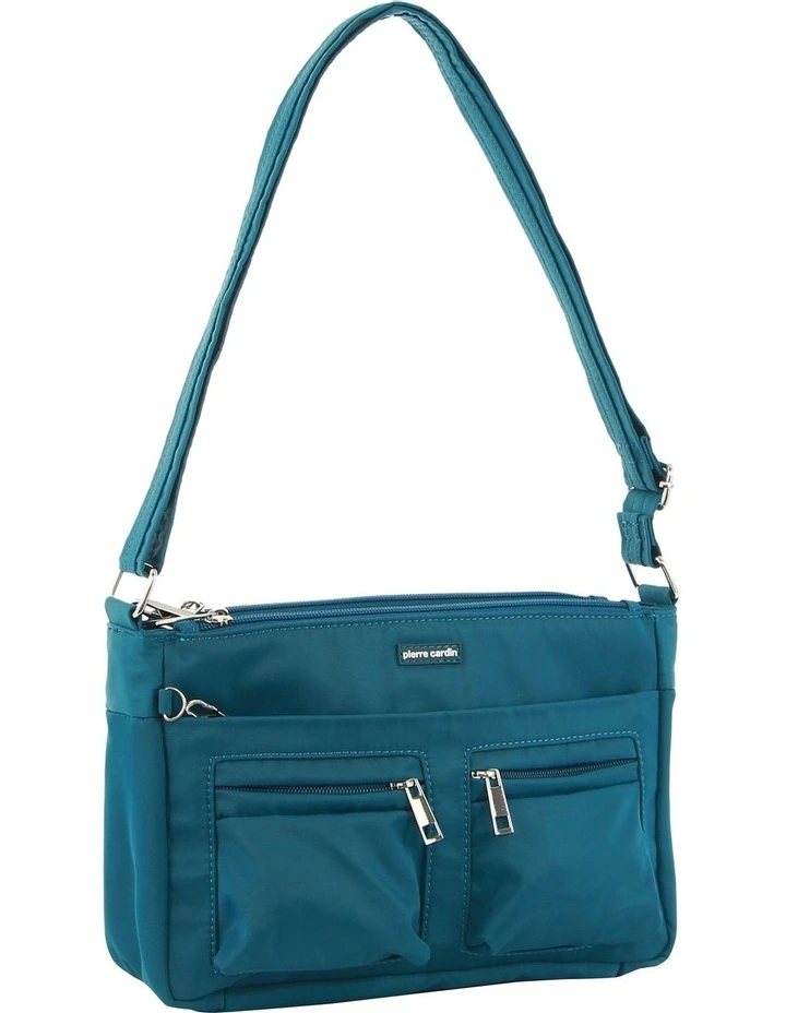 Anti Theft Cross Body Bag in Turquoise
