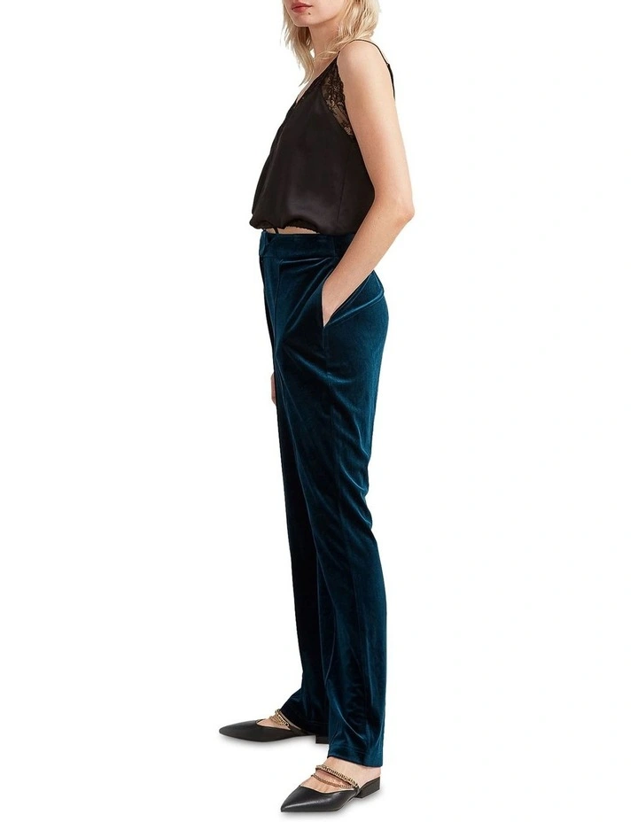 Reverie Velvet Pant in Blue