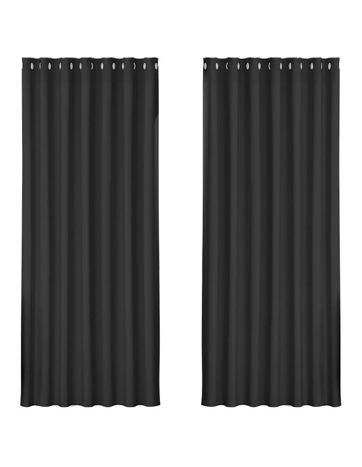 2X Blockout Curtain Eyelet in Black