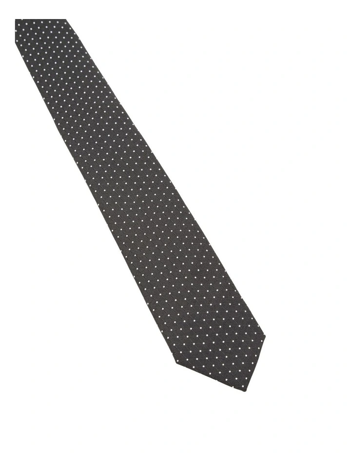 Basket Spot Tie in Black