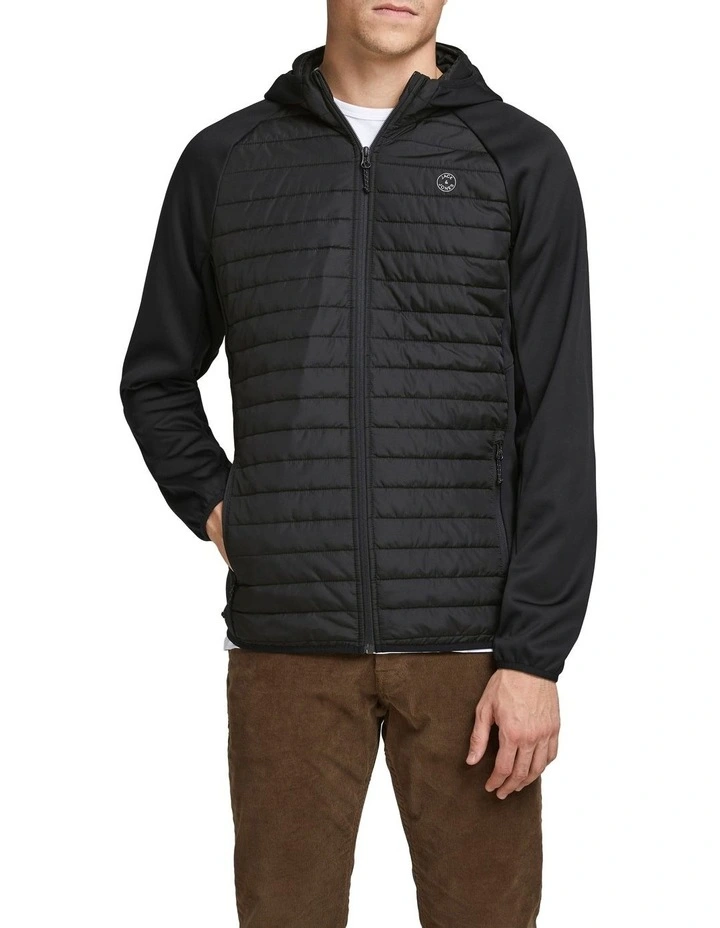 Multi Quilted Jacket in Black