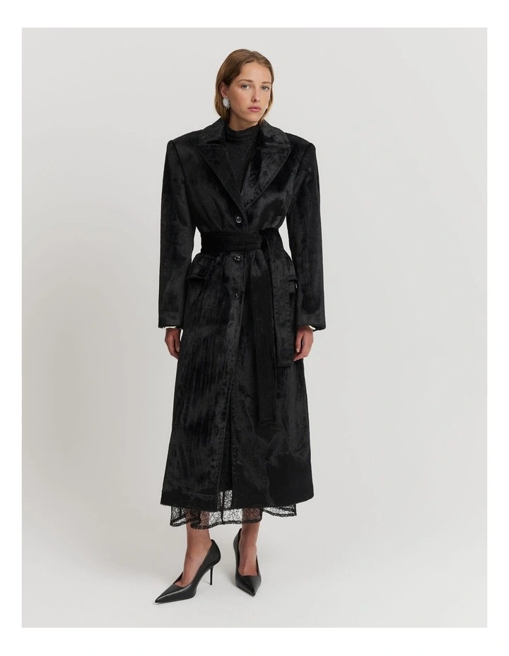 Velvet Coat in Black