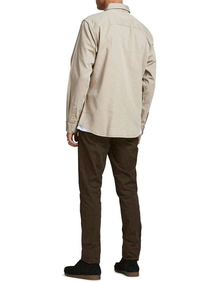 Sheridan Long Sleeve Denim Shirt in Crockery Cream