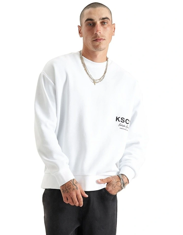 Brookhurst Relaxed Sweater in White