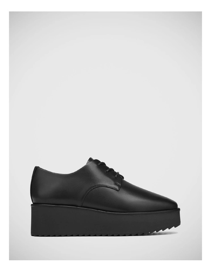 Heidi Leather Brogue in Black
