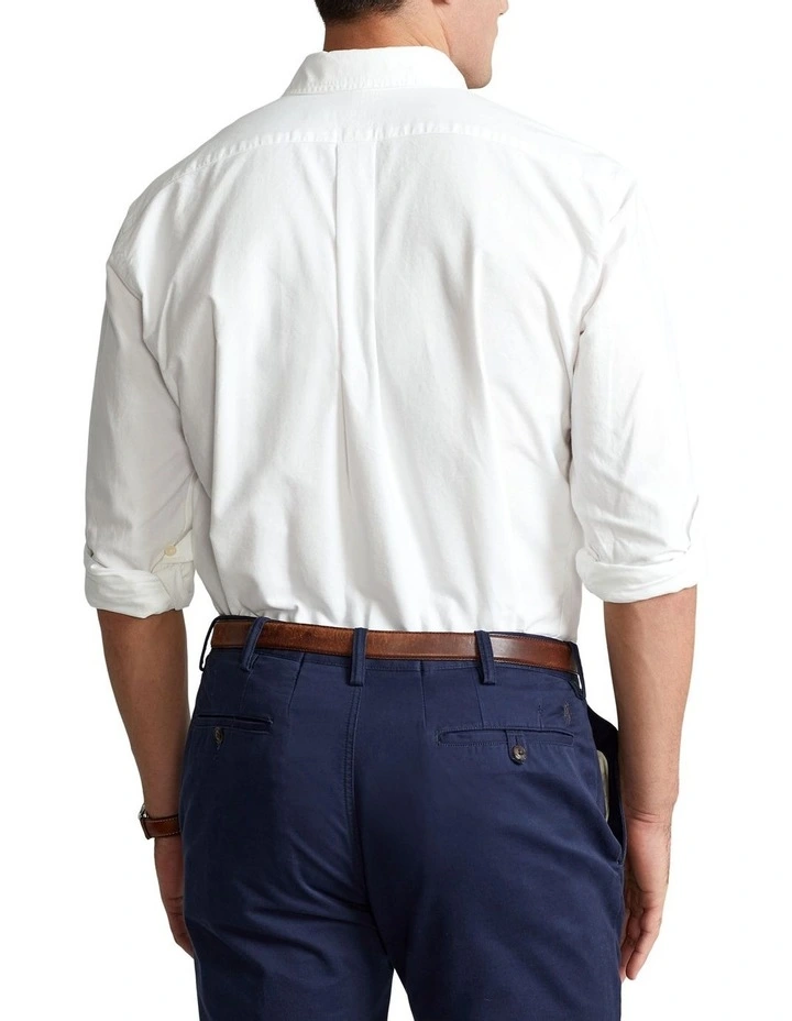 Big & Tall Garment-Dyed Oxford Shirt in White
