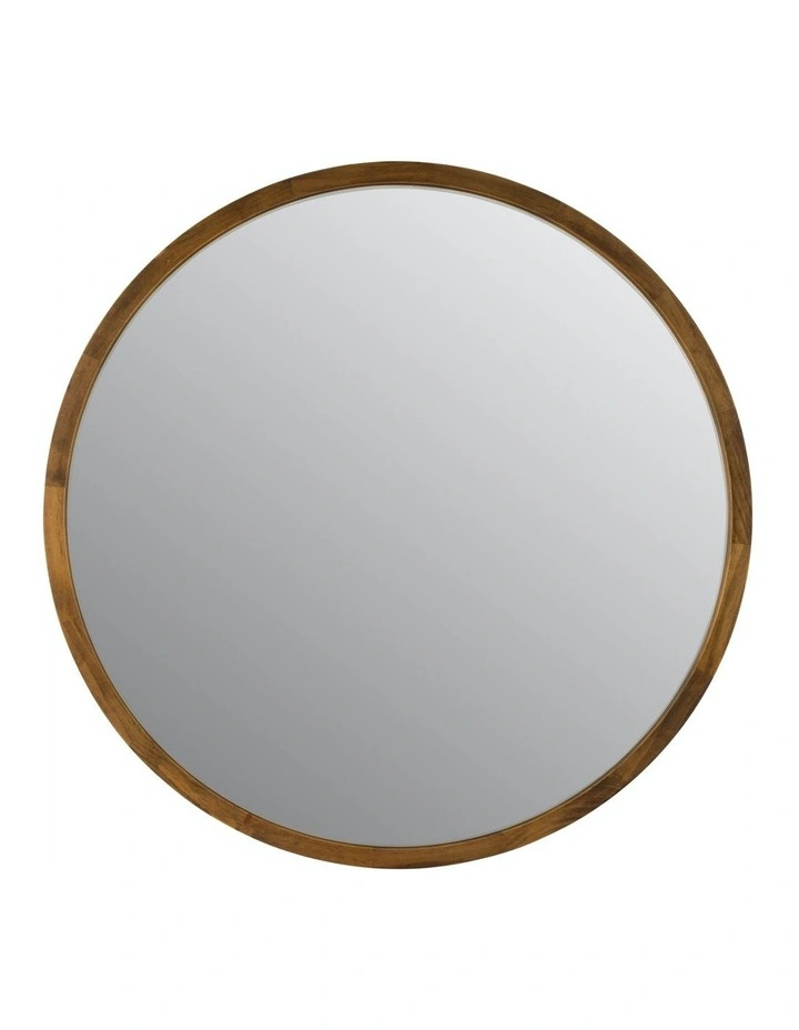 Tina 60cm Dark Wood Solid Wood Mirror