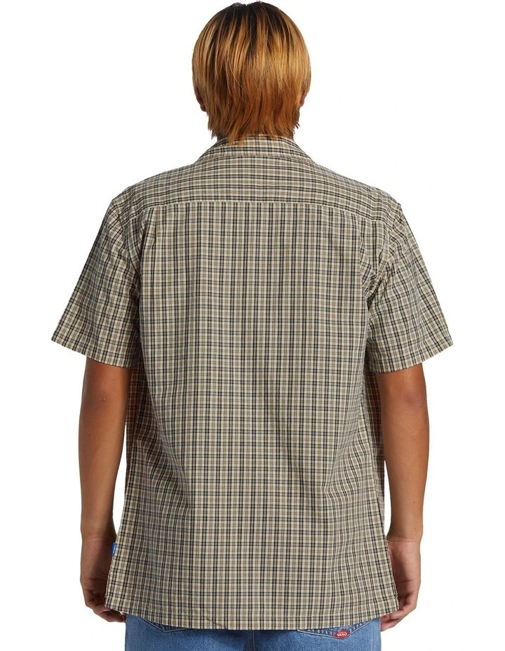 Saturn Casual Short Sleeve Shirt in Khaki Mercury