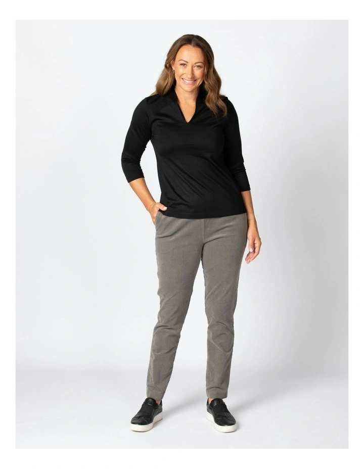 Slim Leg Signature Cord Pant in Steel