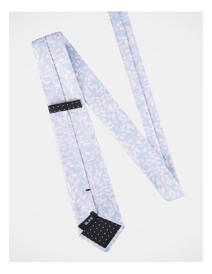 Floral Silk Tie Blue