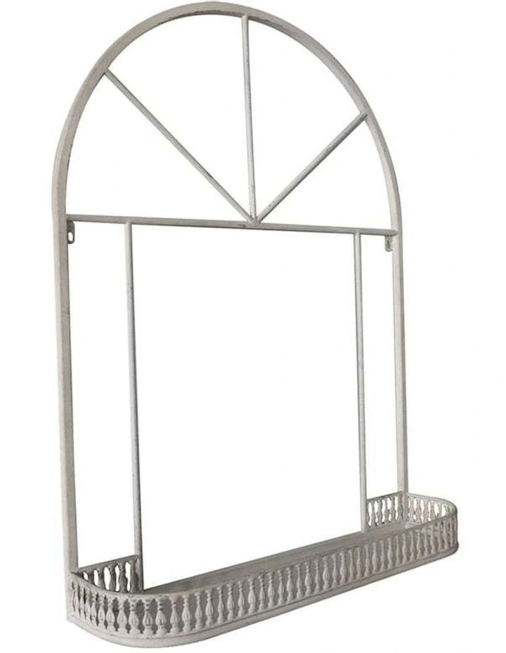 Arch Wall Plant Holder/Shelf in Distressed White