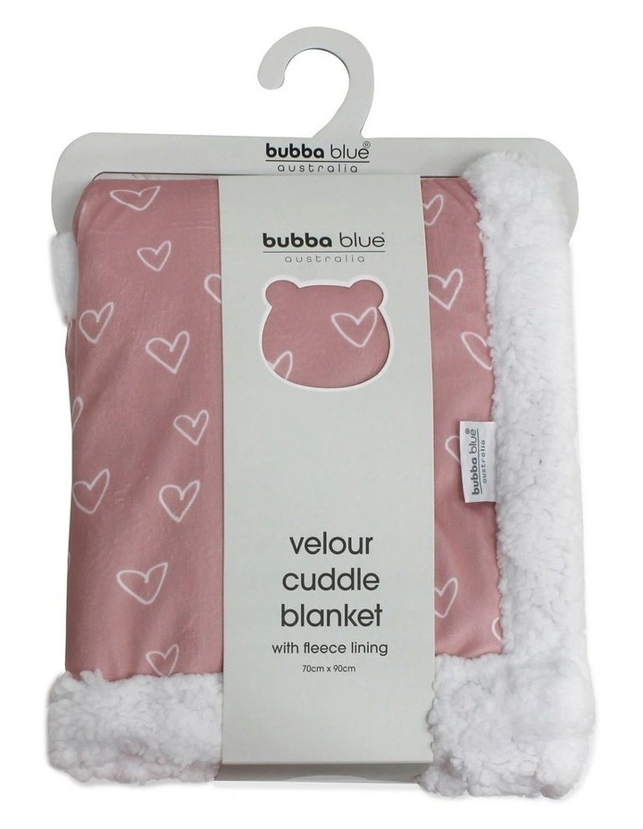Nordic Velour Cuddle Blanket in Pink