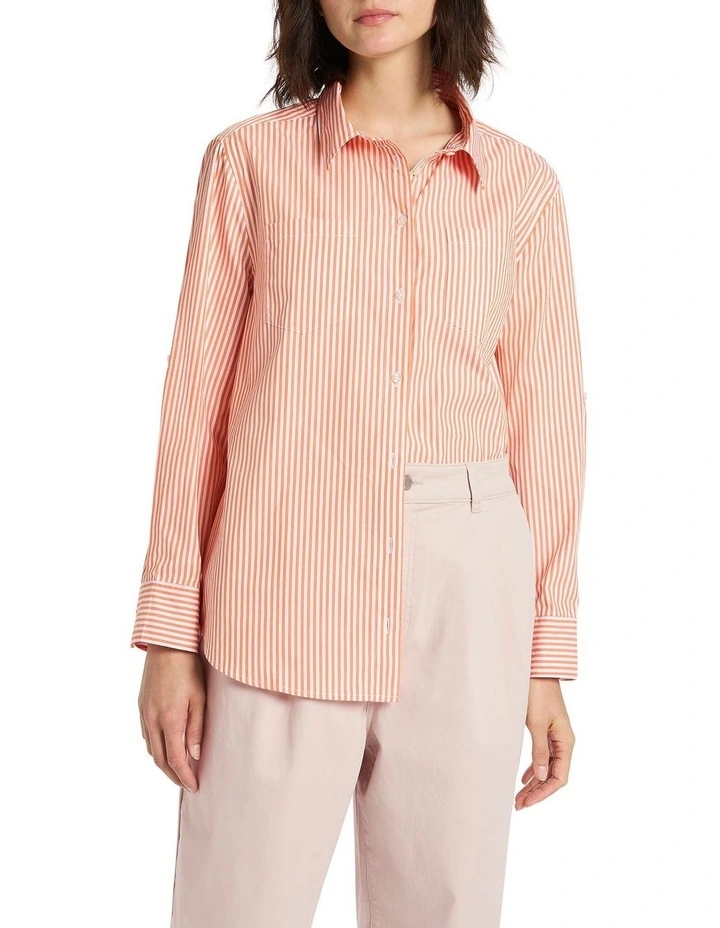 Sela Striped Overshirt in Jaffa/Ivory