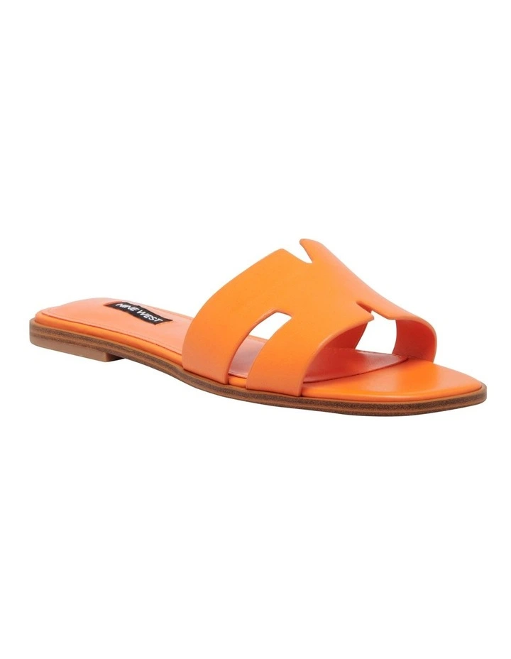 Giselle Flat Sandal in Orange