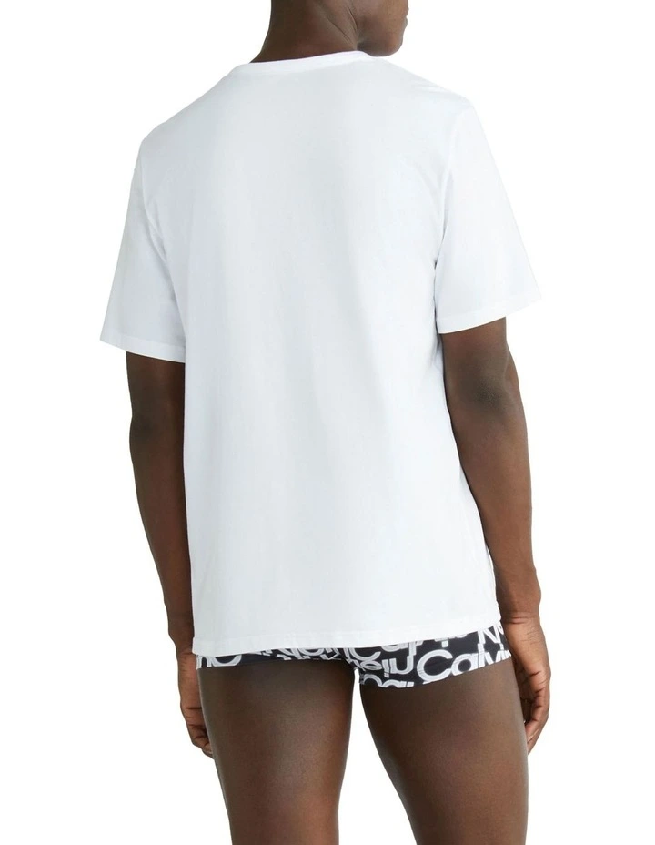 Cotton Stretch Sleep Tee in White