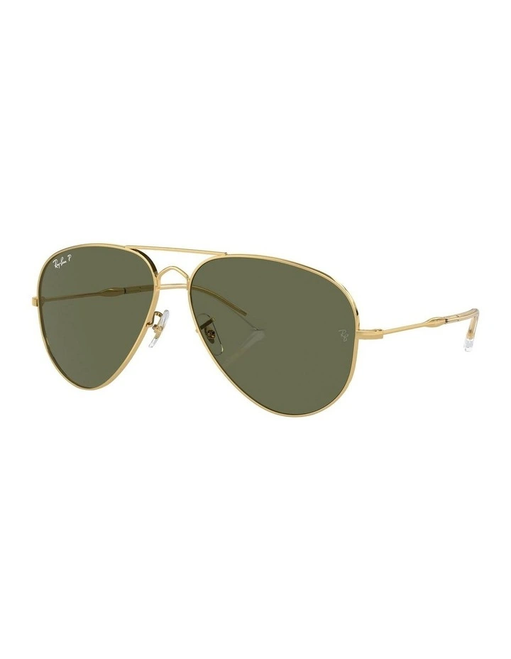 Old Aviator Polarised Sunglasses in Gold