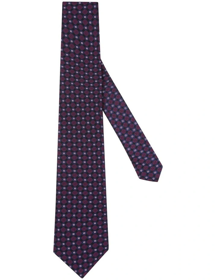 Bowen Tie in Black/Burgundy