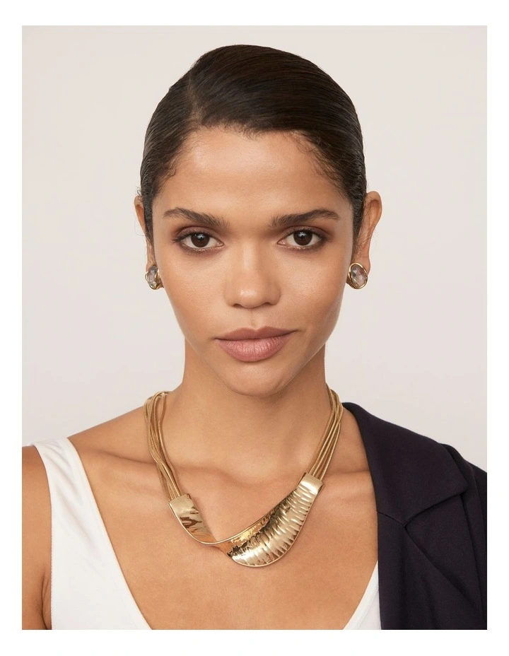 Tempest Statement Necklace in Gold
