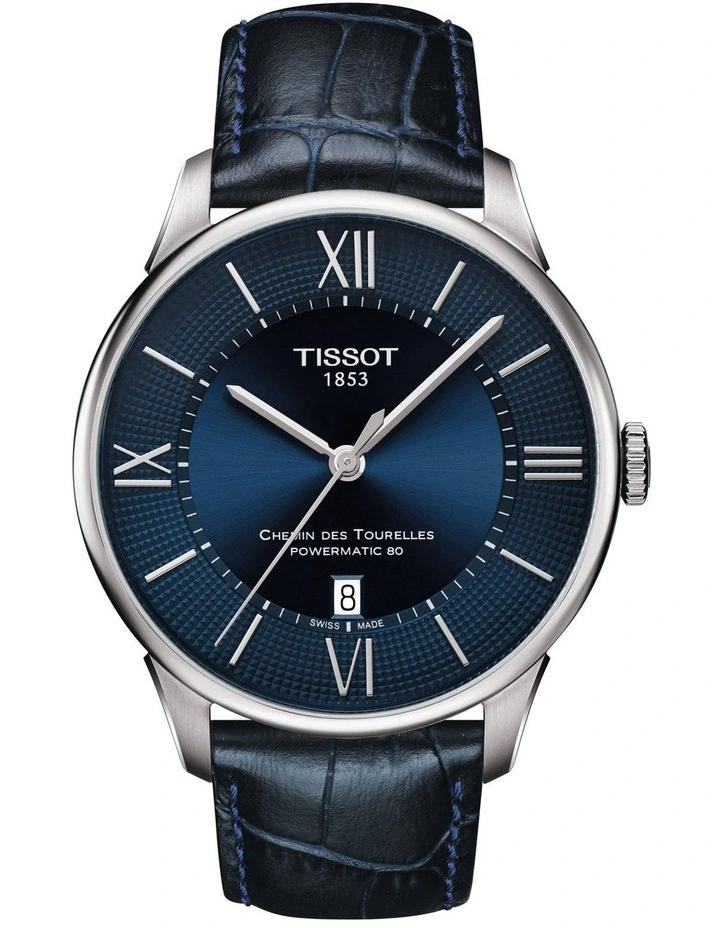 Chemin des Tourelles Powermatic 80 T0994071604800 Automatic Watch in Blue