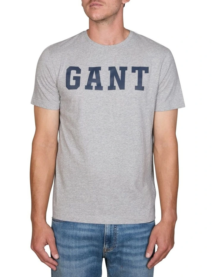Logo T-shirt in Grey Melange