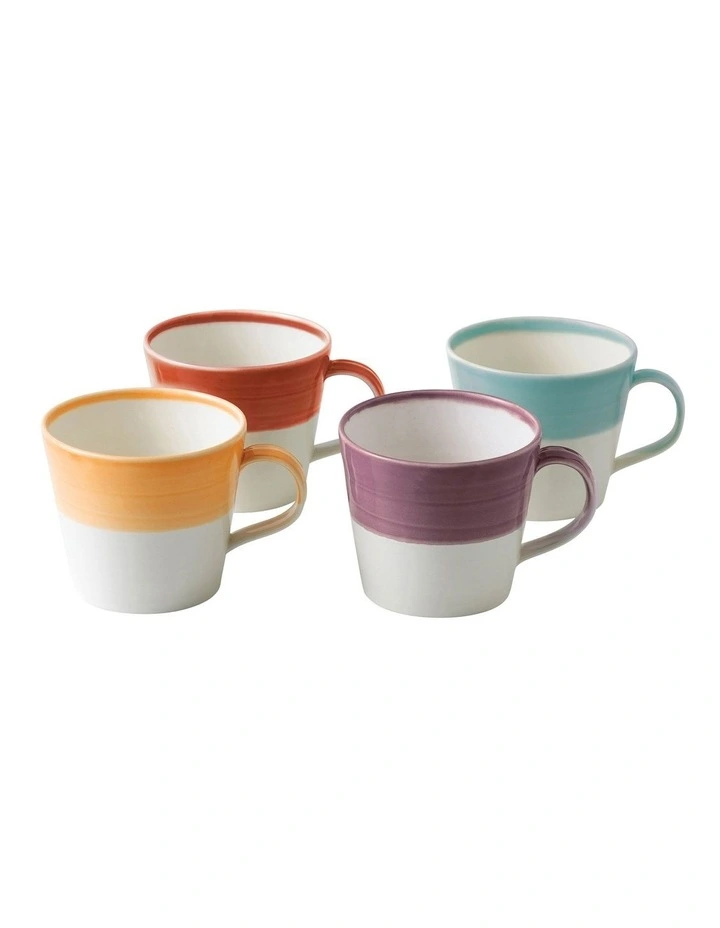 1815 Tapas 420ml Set of 4 Mugs Assorted Warm Colours