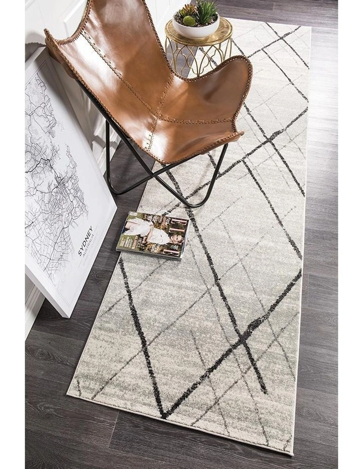 Oasis Noah White Grey Contemporary Rug