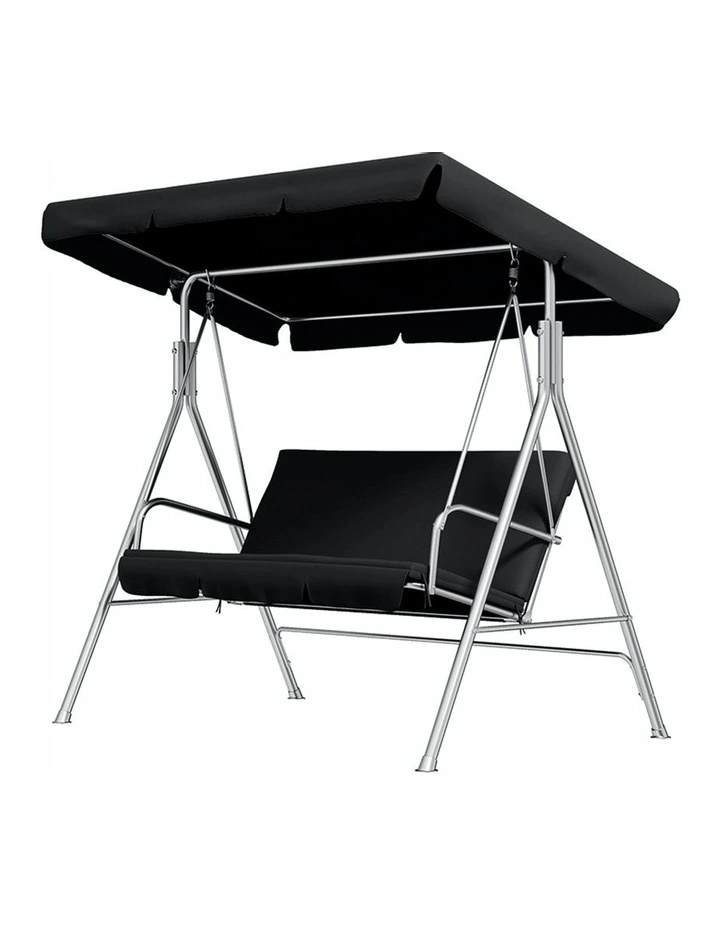 Outdoor Steel Swing Chair 1 Box in Black