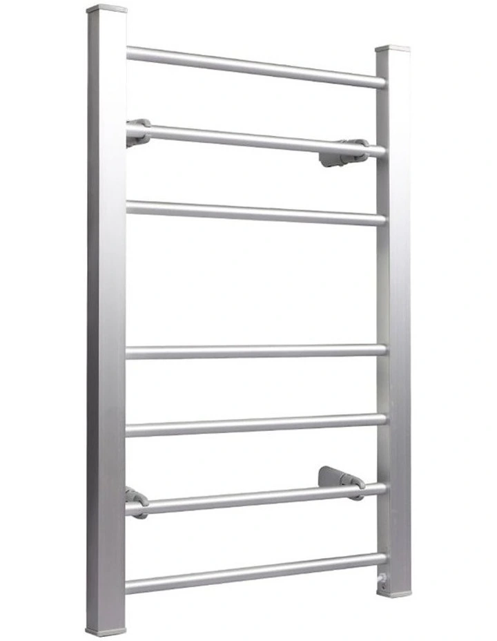 Wall Mounted 7 Bars Heated Towel Rail in Silver