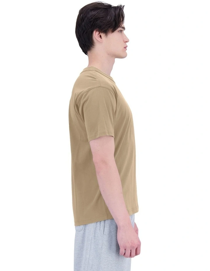 Athletics Remastered Graphic Cotton Jersey Short Sleeve T-shirt in Beige