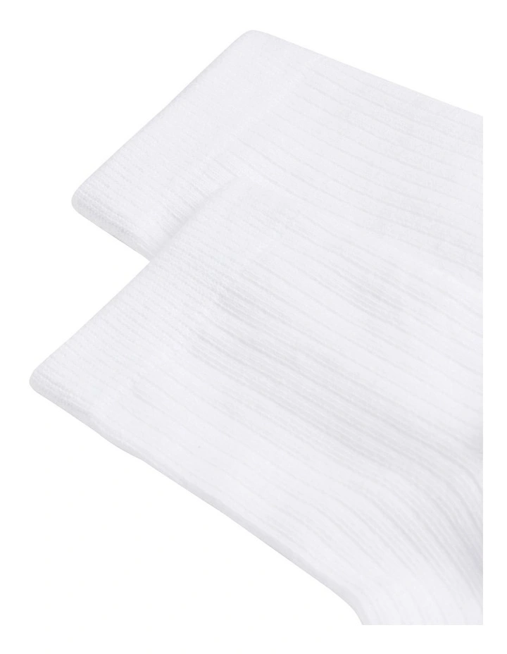 Quarter Crew Sock in White