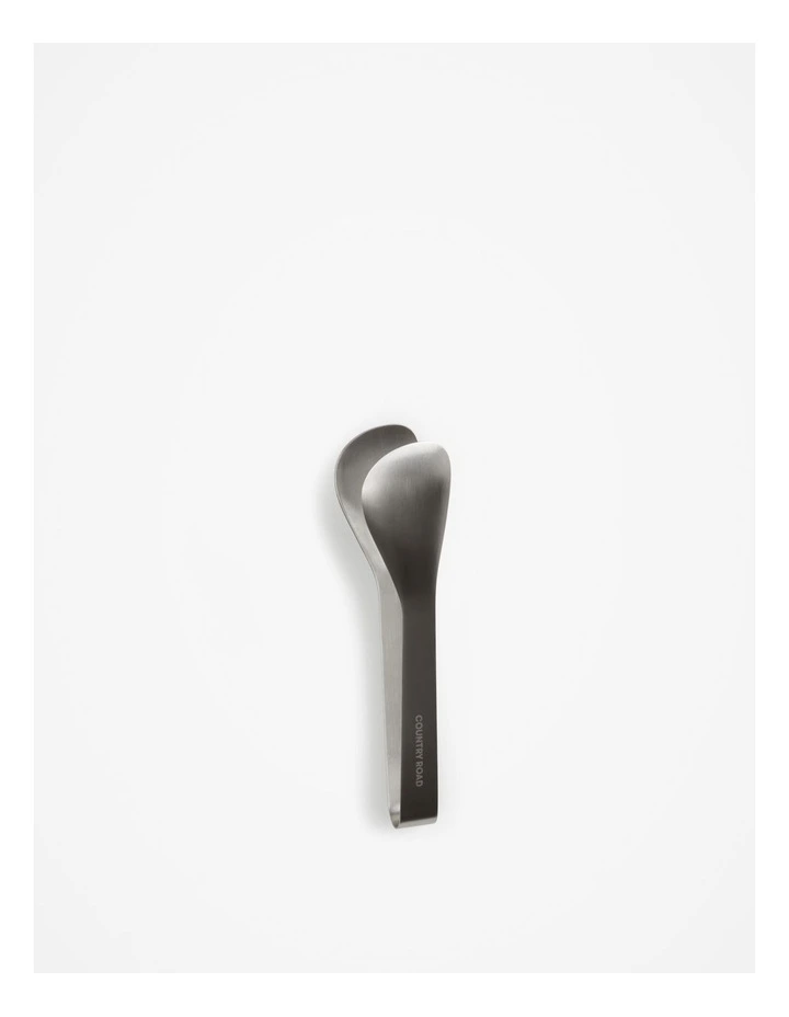 Nolan Small Tongs in Brushed Steel