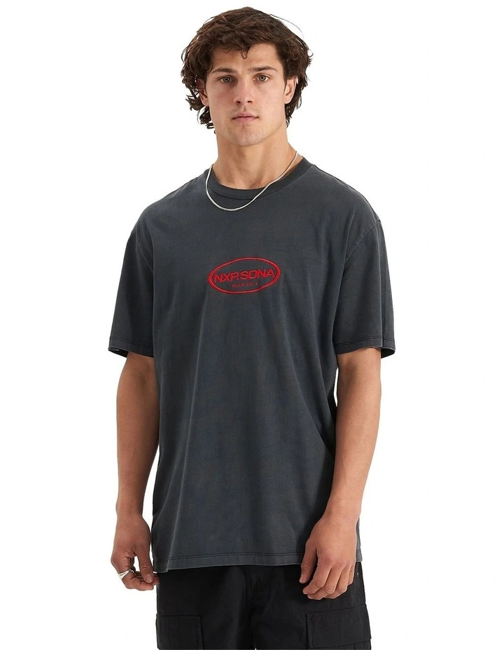 Cycle Relaxed Tee in Charcoal