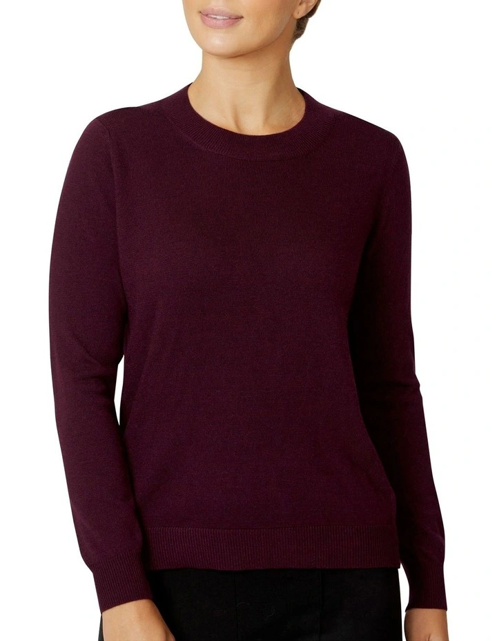Verna Berry Knit Sweater in Red