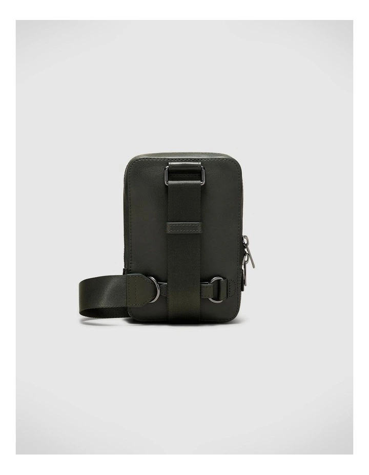 Leather Crossbody Bag in Dark Khaki