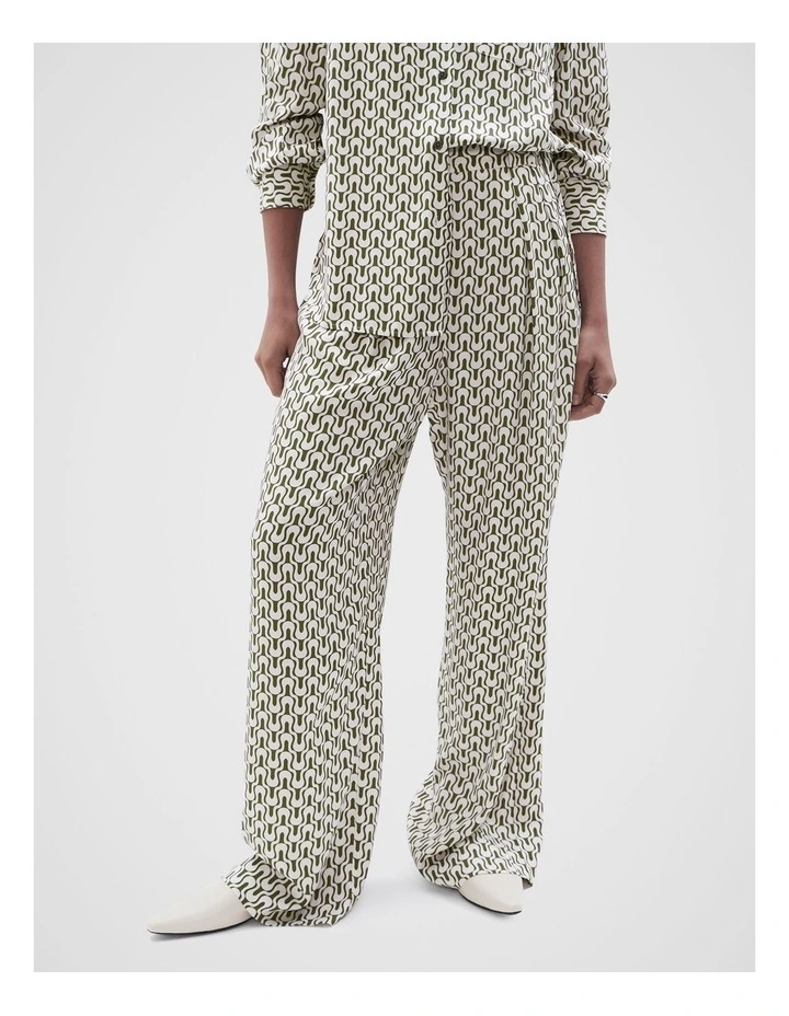 Wide Leg Pant in Geo Print