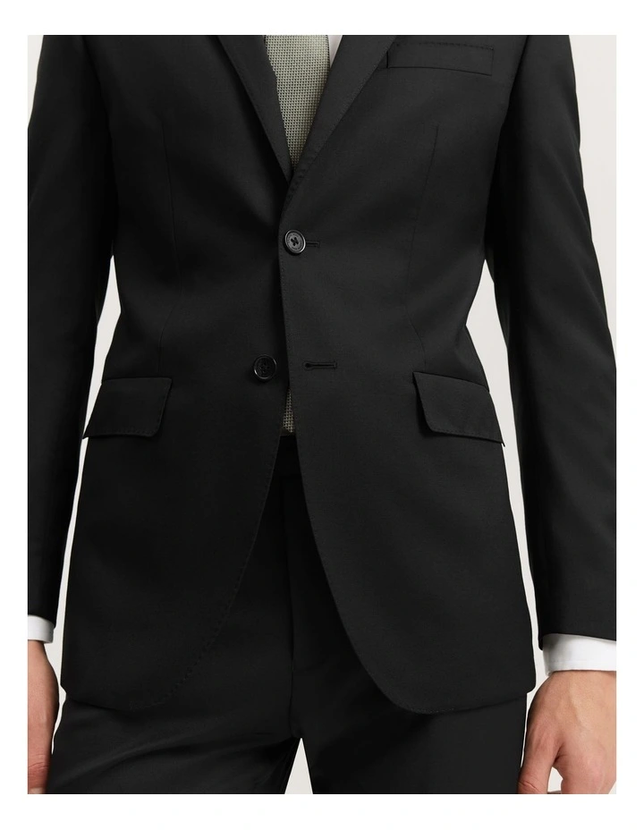Slim Fit Travel Jacket in Black