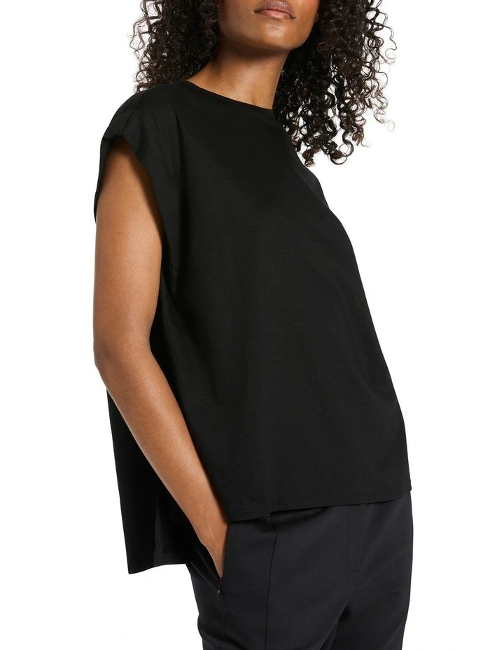 Lola Boxy Tee in Black