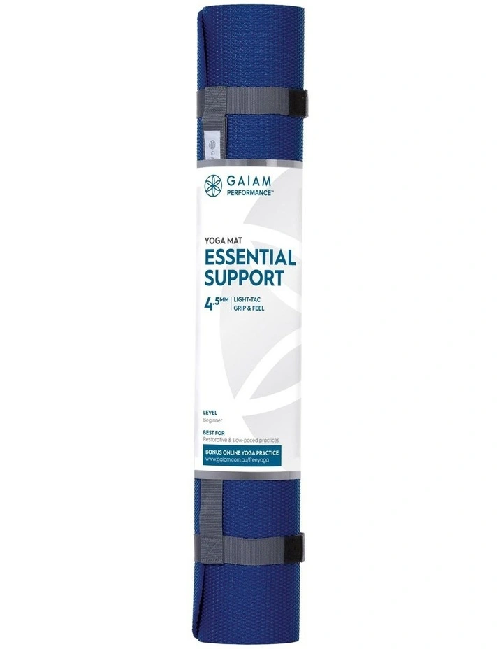 Essential Support Yoga Mat 4.5mm in Midnight Ginkgo