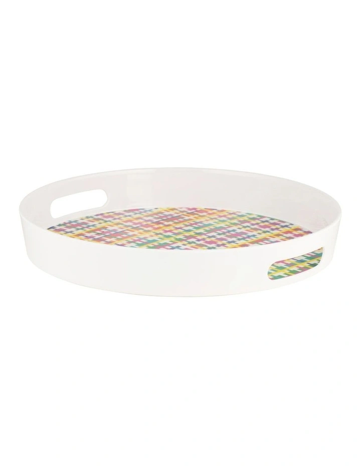 Donna Sharam Byron Melamine Round Serving Tray 35x5cm in Multi