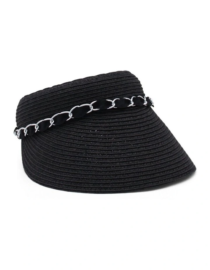 Noella Visor Hat in Black