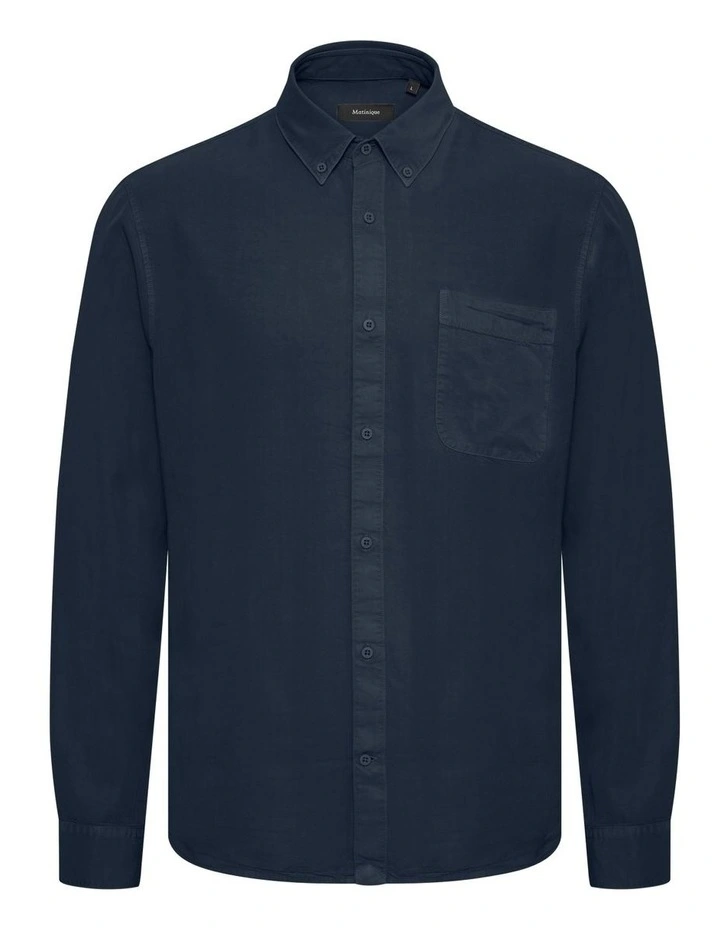 Trostol Long Sleeve Shirt in Dark Navy